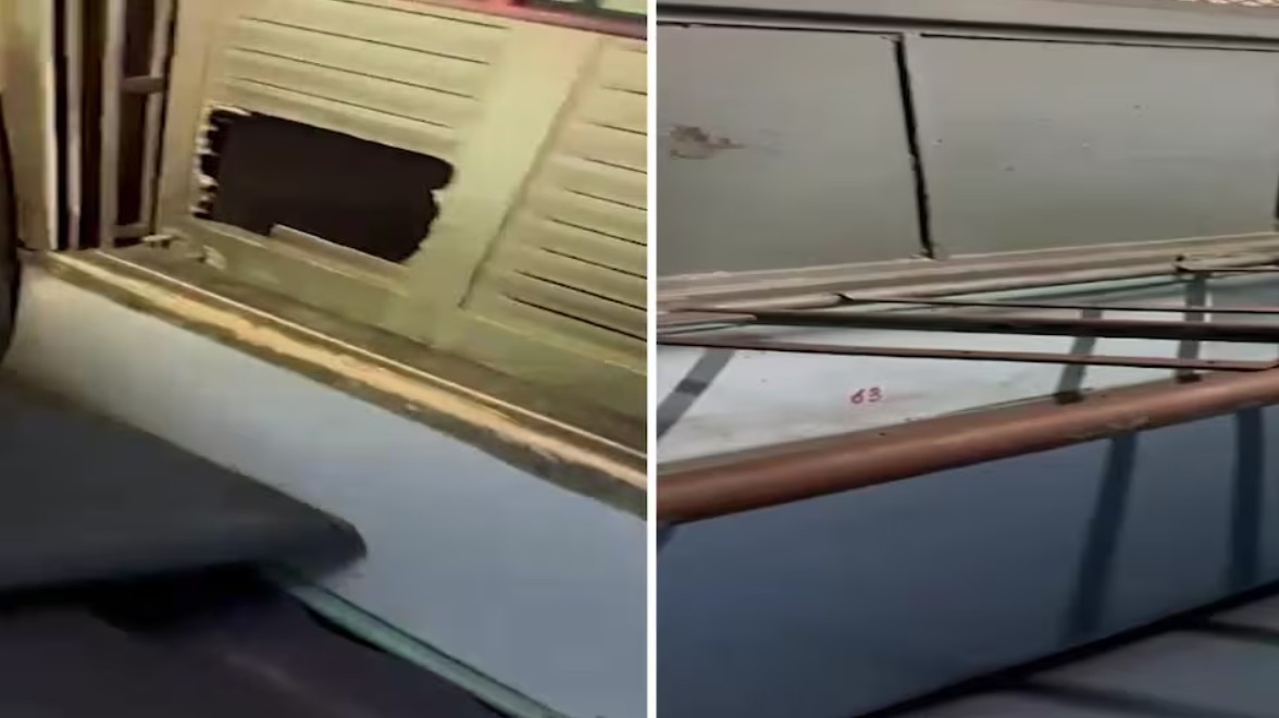 अमरनाथ जा रहे BSF जवानों को खस्ताहाल ट्रेन मिली:सीटों पर गद्दी नहीं, टॉयलेट टूटा