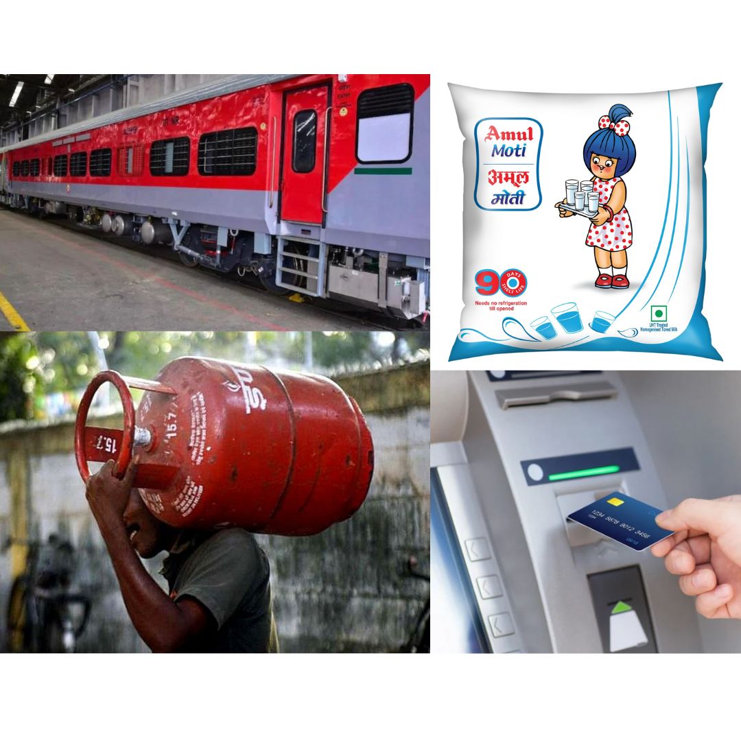 कॉमर्शियल सिलेंडर ₹17 तक सस्ता, दूध के दाम बढ़े :आज से हुए 5 बदलाव